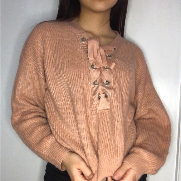 H&M Knit Ribbon-Tie Sweatshirt - Picture 5 of 7